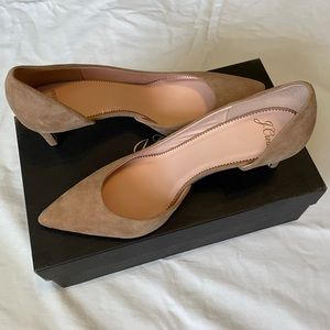 J. Crew Colette Pump in Suede Ashen Brown!